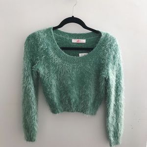 Fuzzy mint green American Apparel sweater (NEW)